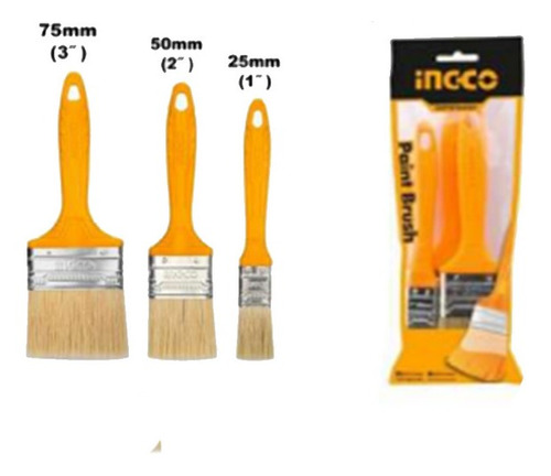 Ingco Set De Brochas 3 Pcs