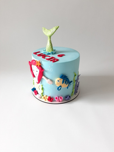Torta Sirena La Sirenita Artesanl Cumpleaños