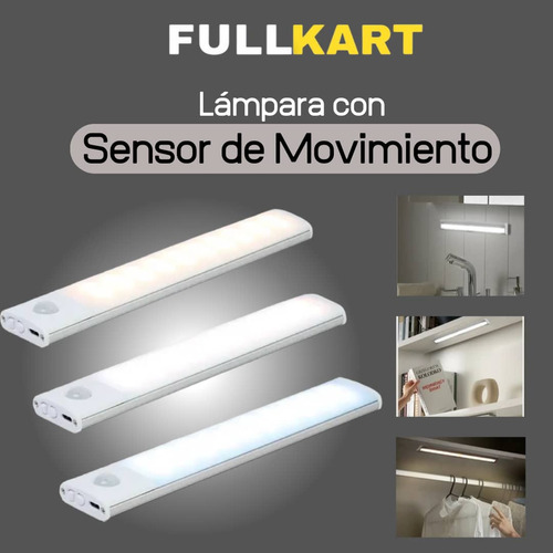 Lamparas Led Con Sensor De Movimiento Imantada Recargable 