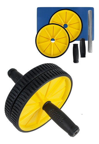 Rueda Rodillo Abdominal Fitness Con Tapete Para Rodillas