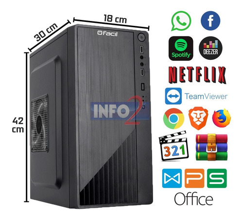 Imagem 2 de 4 de Computador Fácil Intel Core I3 8gb Ddr3 Ssd 240gb
