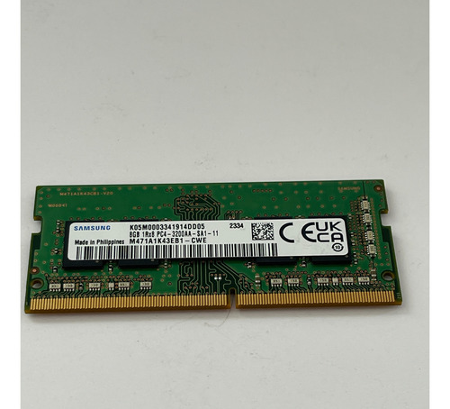 Memoria Ram Notebook Color Verde 8gb 1 Samsung M471a1k43eb1- (Usado)