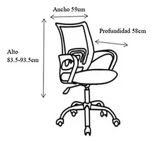 Silla de escritorio Exahome Gas ergonómica negra con tapizado de malla