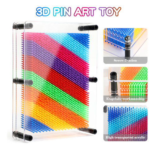 Pin Art Toy Enjsd 3d For Kids Age 3+ Years Old Red