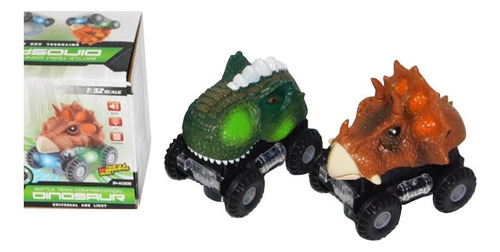  Dinosaurio Jurassic 2 Carro Loco Luces Y Sonido Lanzador 