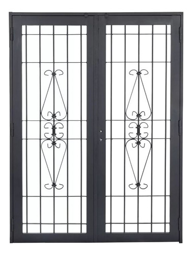 Puerta Reja Doble Colonial 150x200 C/marco C/cerradura