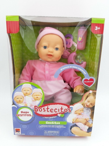 Muñeca Bebe Bostecitos Gestitos Faciales Con Sonido