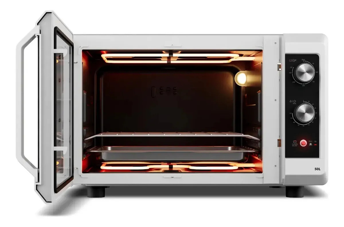Forno Elétrico 50l Philco Dupla Resistência Pfe56b 127v Branco — R$ 849,00 em Mercado Livre