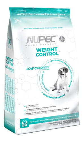 Nupec Weight Control 2 Kg Croquetas Perro Control De Peso