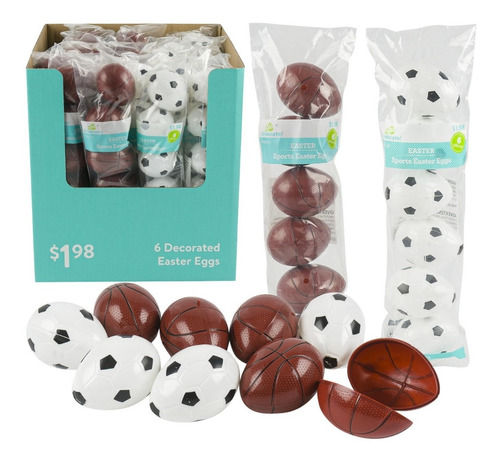  Huevos De Pascua 24 Piezas De Plástico Figura Deportiva