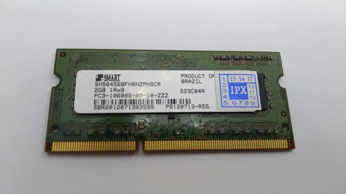 Memória Smart Sh564568fh8nzphscr 2gb 1rx8 Pc3-10600s Ddr3 (Usado)