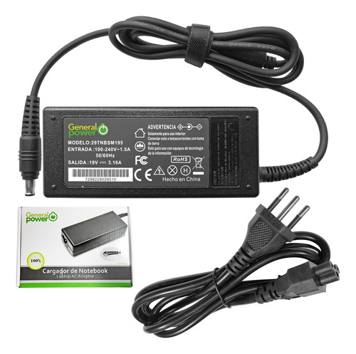 Cargador Compatible Notebook Samsung Np270e4e-k04cl Nuevo