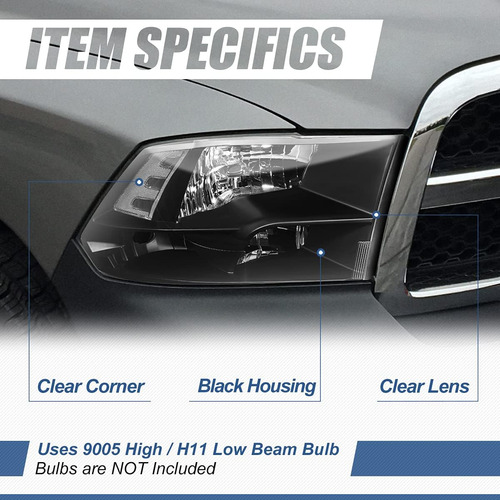 Sockir Conjunto De Faros Delanteros Para Camioneta Ram
