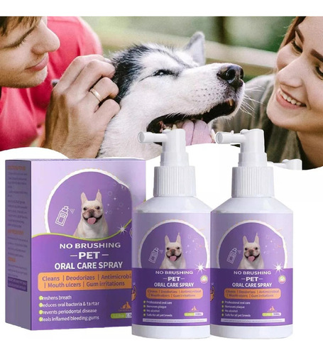 Eliminador de sabor a sarro de dientes caninos de 2 piezas, 2 unidades, 2 x 50 ml
