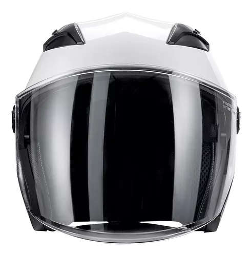 Westt DOT - Cascos para motocicletas, casco de motocicleta de cara abierta,  doble visera, casco de moto de nieve para ATV y motocross, para hombres y