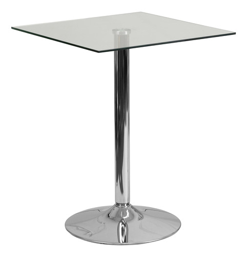 Flash Furniture Fredrick - Mesa Cuadrada De Cristal De 23.75