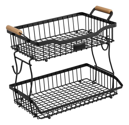 2 Niveles De Canasta De Frutas Soporte De Soporte De Frutas