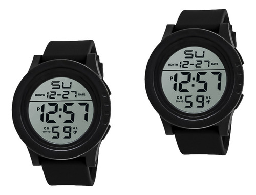 Reloj Deportivo Impermeable De 2 Piezas Para Adolescentes