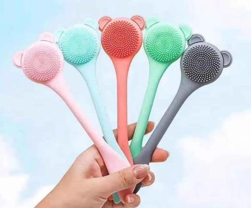 Cepillo Exfoliante Y Espátula Para Mascarillas 2 En 1