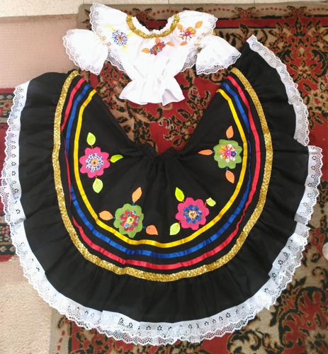 Traje Típico Sanjuanero Bambuco Colombia Talla 2 Niña