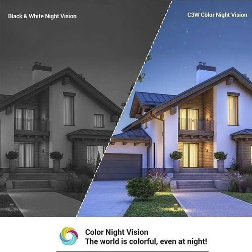 Camara Ip Wifi Ezviz Full Hd Color De Noche, Sirena Y Luz