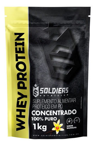 Whey Protein Concentrado 1Kg - Sabor Baunilha -  Soldiers Nutrition