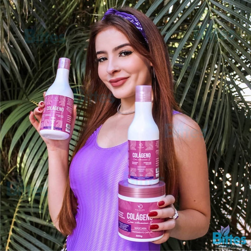 5 Kit Capilar Colágeno Via Charm Cosméticos Hidrata Atacado