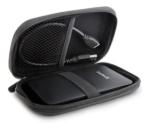 Imagen 6 de 7 de Estuche Protector Disco Duro Externo Semi Rigido Negro