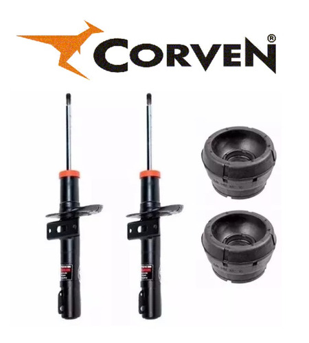 Kit 2 Amortiguadores Y Cazoletas Delanteras Fiat Palio Novo