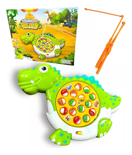 Pesca Magic Dinosaurio Juego De Mesa Pilas Cañas Niño Regalo