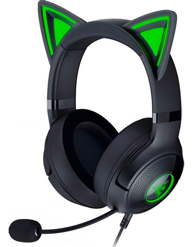Razer Kraken Kitty V2 - Fone de ouvido USB com RGB Kitty Ears Bl