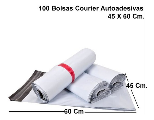 100 Sobre Bolsas Courier Con Autoadhesivo 45x60cm. Gruesas.