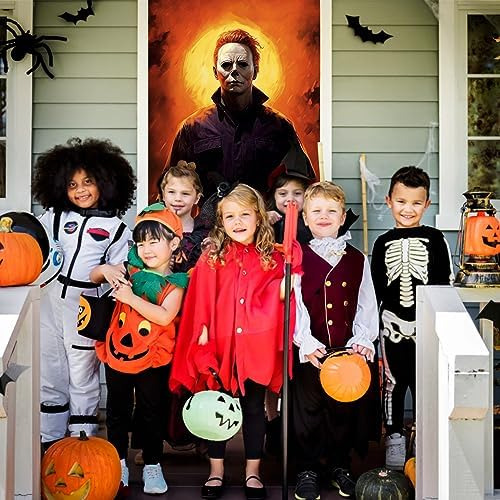 Banner De Terror Decoraciones De Puerta De Halloween, Cubier