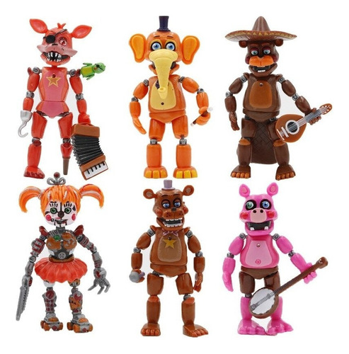 Seis Piezas De Five Nights At Freddy's De Boneco