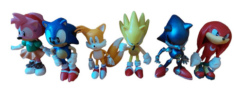 Set 6 Figuras Sonic No Articulada 6 Cm