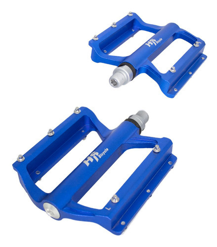 Pedales Para Bicicleta Bmx 1/2 Aluminio Azul Alnc-830a Hs