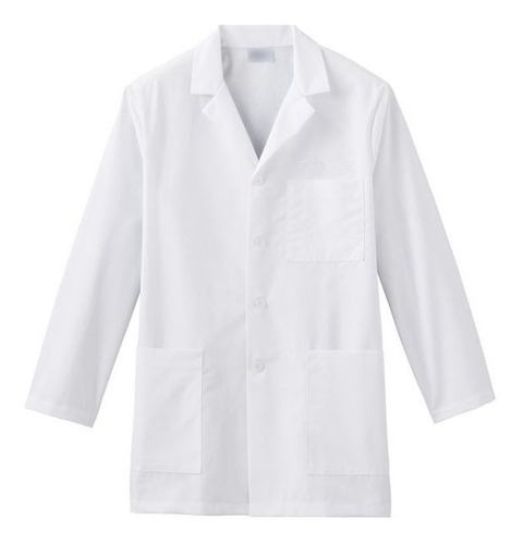 Imagen 1 de 3 de Bata Laboratorio Manga Larga Con Botón Niño / Adulto Unisex
