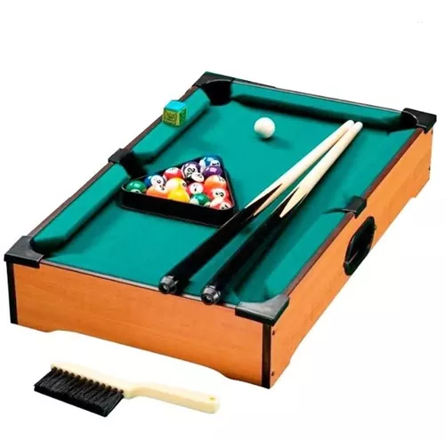 Jogo Mini Mesa de Bilhar Sinuca Compacta em Madeira Snooker com 2 Tacos  9cmx31cmx51cm - Camilo's Variedades