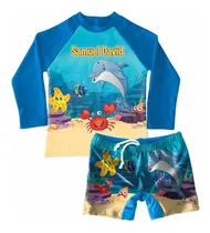 Comprar Conjunto De Traje De Baño Niño Peces Mar Animales Delfin
