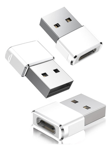 Basesailor Paquete De 3 Adaptadores Usb A Usb C, Color Blanc