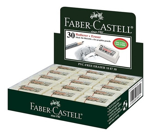 Gomas Faber Castell Blanca X 30 U Caja Pvc Free Calidad