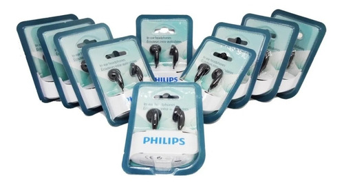 10 Fone De Ouvido Estéreo Philips Preto She1350/00 Original