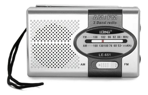 Mini Radio De Bolso Portatil Am/fm + Fone De Ouvido Le-651