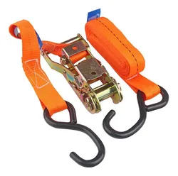 Comprar Cinta Catraca P/ Amarração Cargas Gancho Metal Emborrachado Cor Laranja no Mercado Livre
