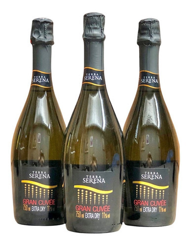 Espumante Terra Serena Gran Cuvee | Kit Com 3 GarrafasTerra Serena 0 adega Terra Serena 750 ml pacote x 12 u