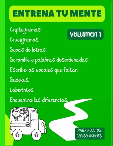 Libro: Entrena Tu Mente. Volumen 1. Criptogramas. Crucigrama