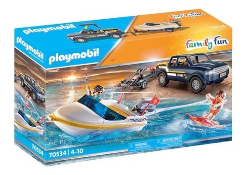 Playmobil 70534 Family Fun Camioneta Pick-up Con Lancha