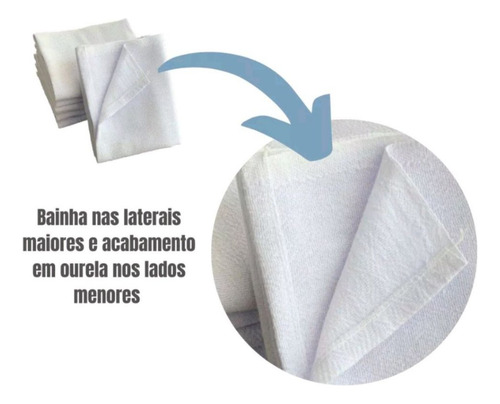 Pano De Prato Branco Pé De Galinha O Legitimo Kit Com 10