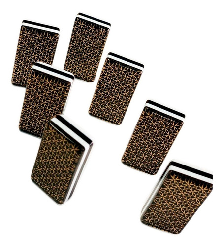 Domino Baraja Rombos Dorado / Domino Baraja Rombos Azul