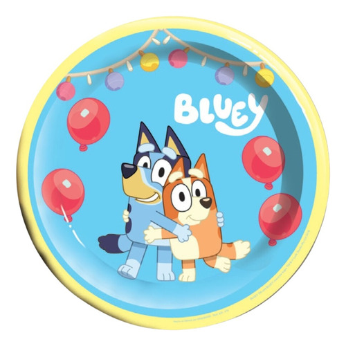 Plato Pastelero Desechable Fiesta Bluey